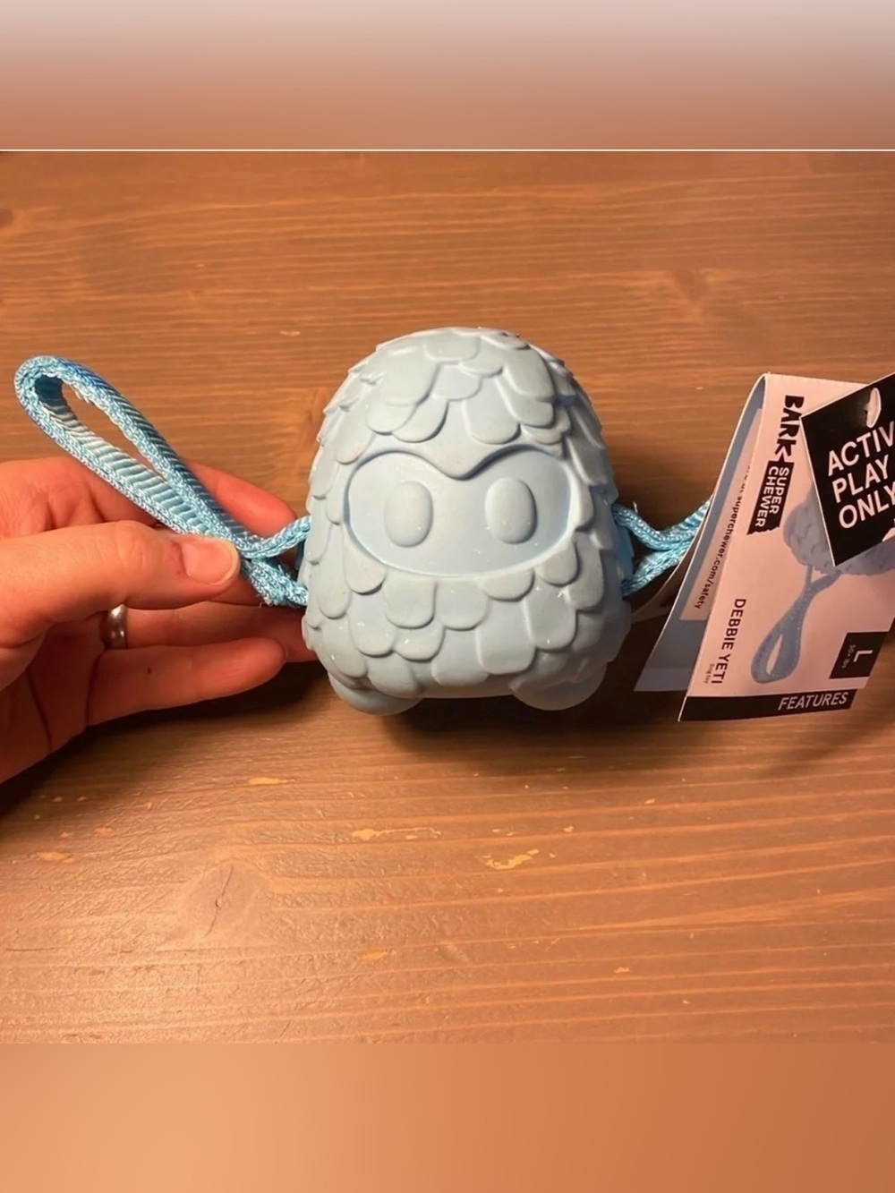 BarkBox Super Chewer Debbie Yeti Tug & Fetch Large Dog Toy Rubber Ice Cream Scen